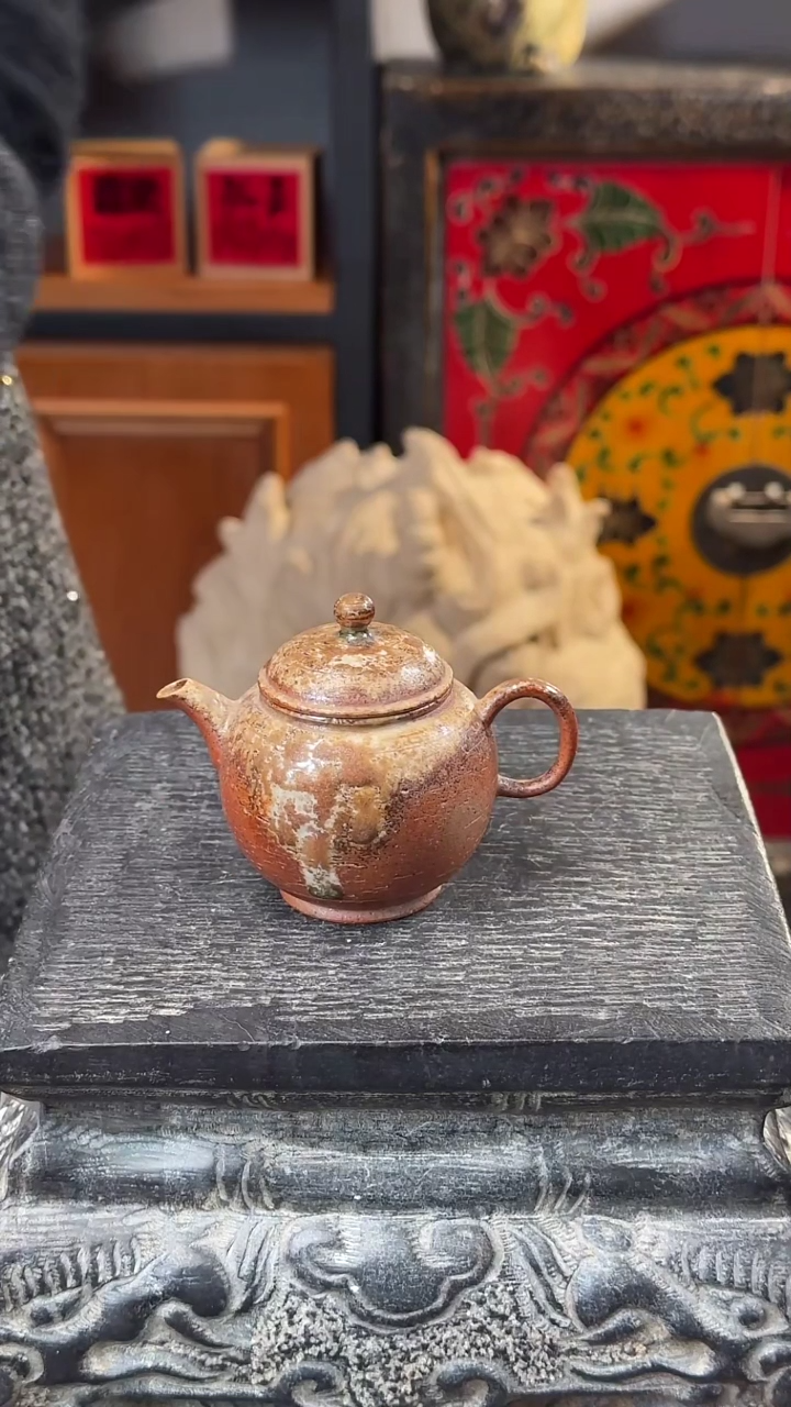 【闪购商品】摆件手工柴烧窑变小壶