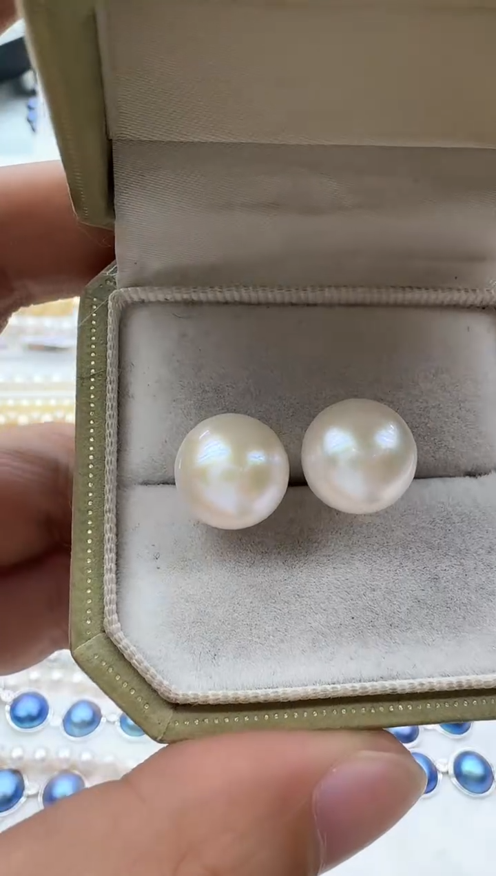 【闪购商品】淡水珍珠耳饰18K金镶嵌清货