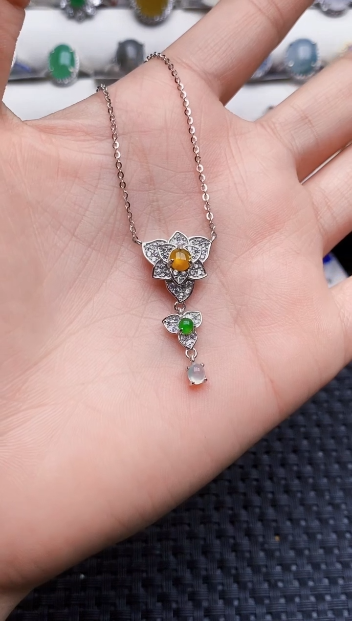 银S925镶嵌戒指翡翠5381