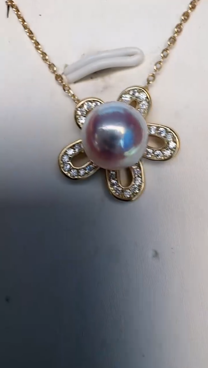 海水珍珠银S925镶嵌颈饰套链