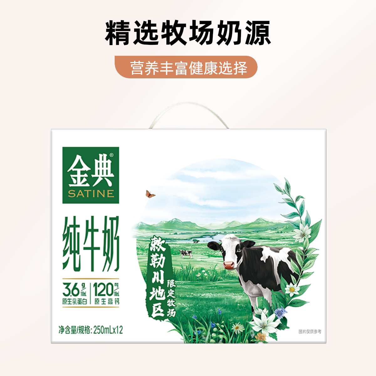 【6月】金典纯牛奶西南定制（敕勒川限定牧场）250ml*12盒营养早餐必备