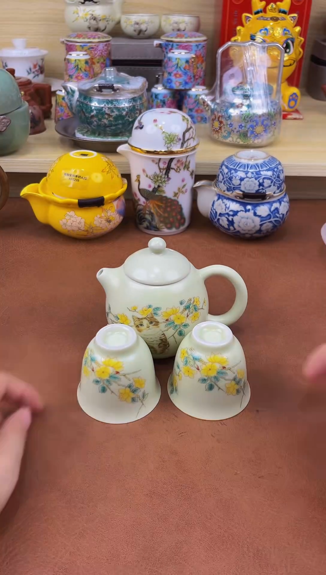 陶瓷茶具摆件旅行套组