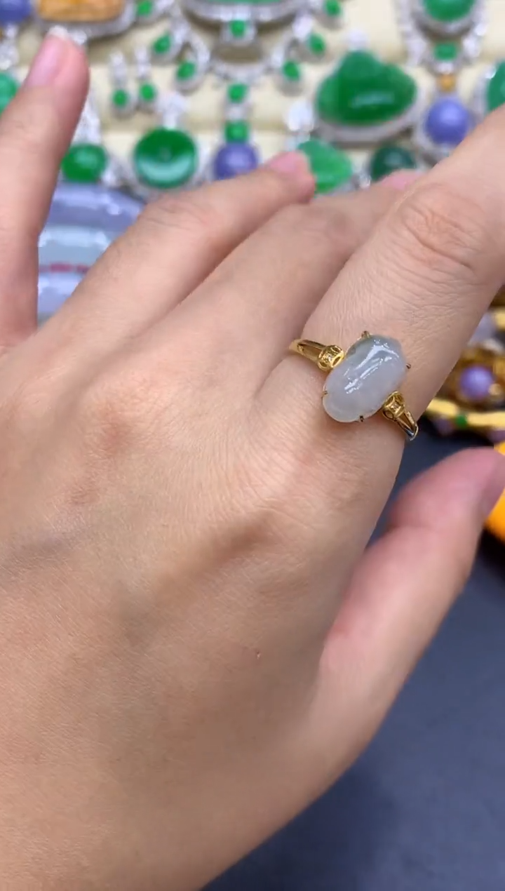 18K金镶嵌戒指翡翠324-中国好珍宝