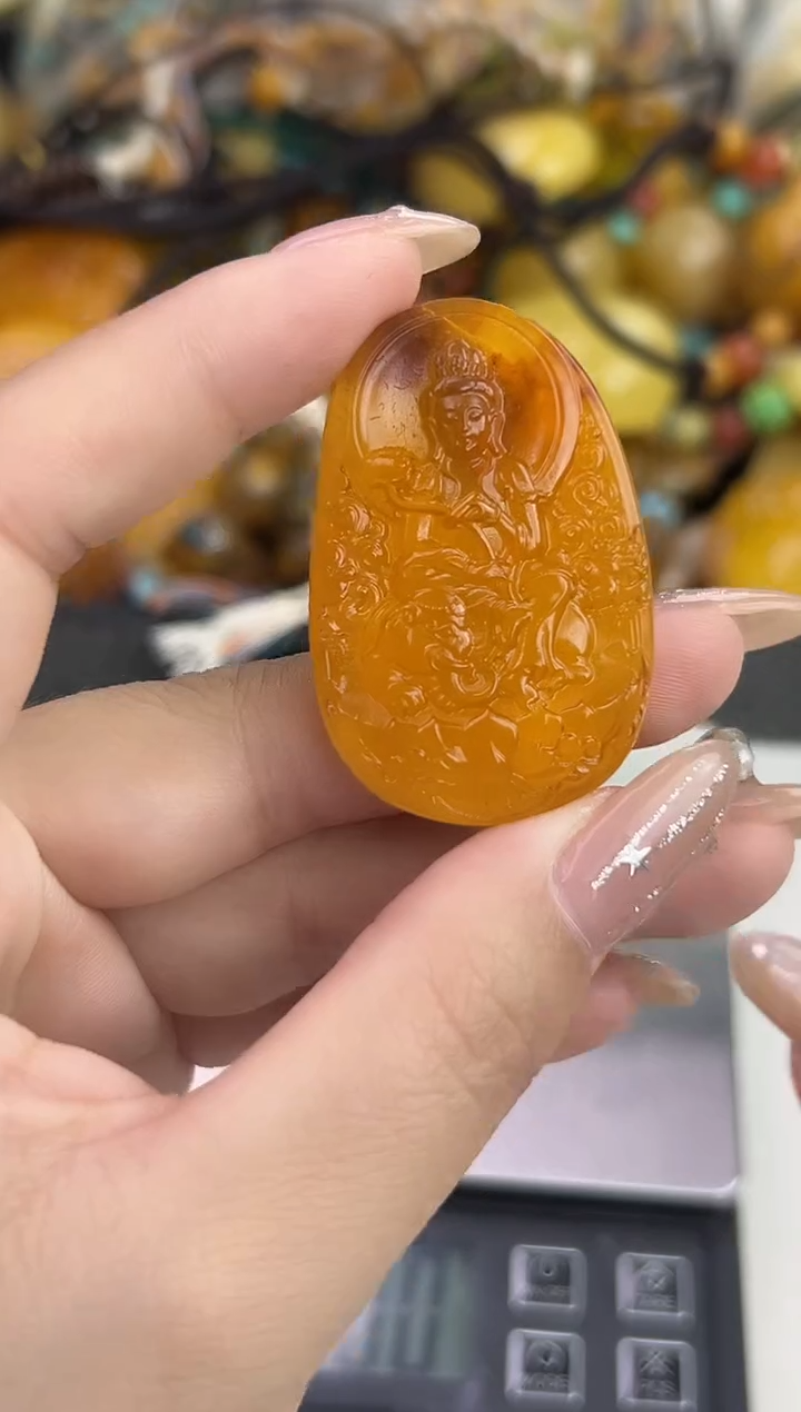 裸石琥珀未镶嵌天然琥珀蜜蜡吊坠