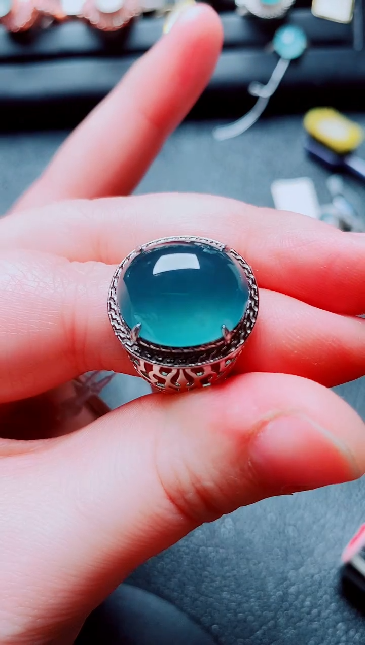 银S925镶嵌戒指翡翠1111