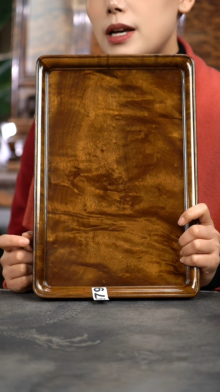 【闪购商品】金丝楠木艺满花精工文承盘979