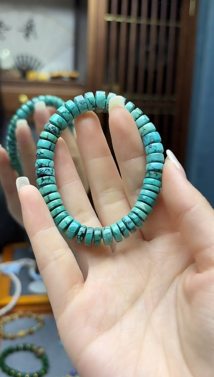 未镶嵌绿松石挂件松石直切手串XZYW
