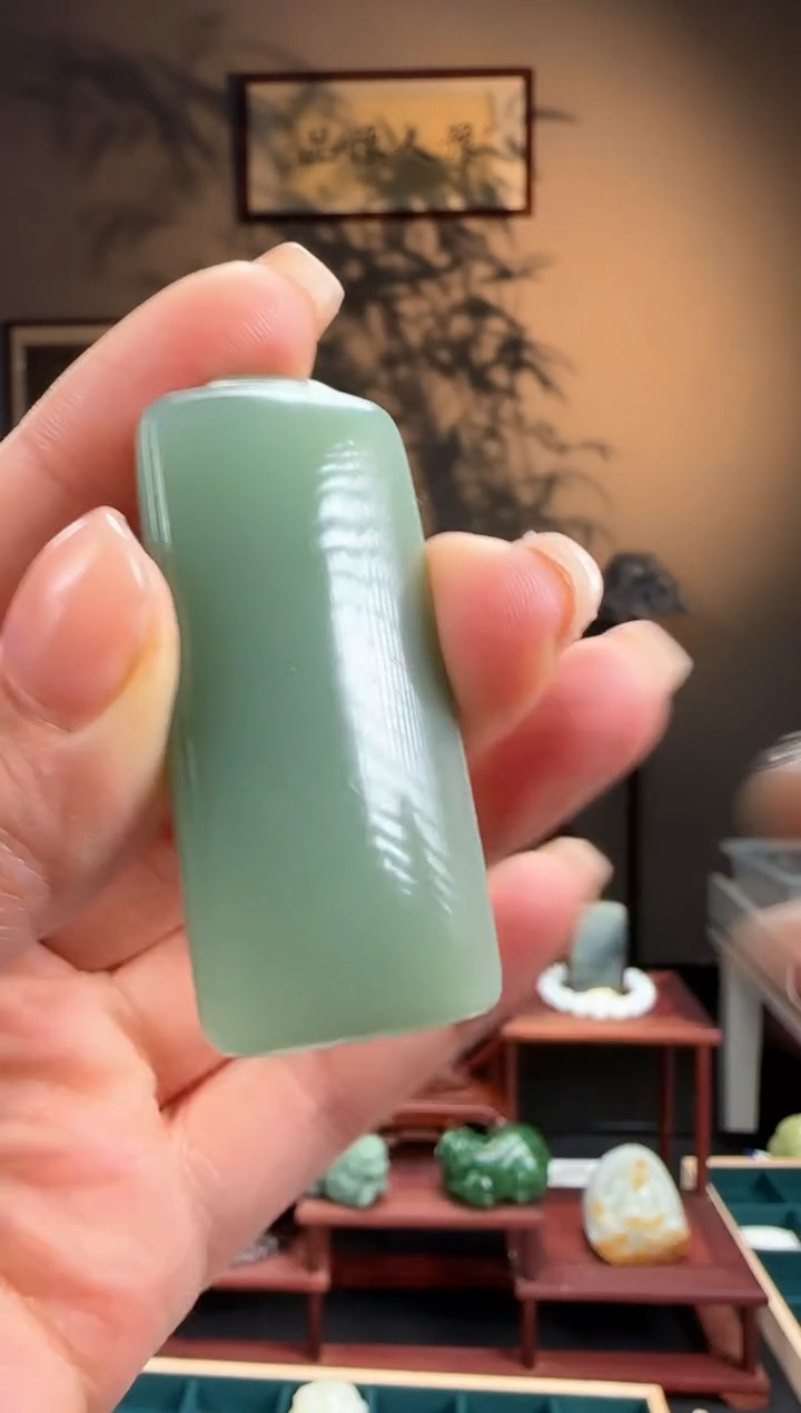 【闪购商品】和田玉吊坠未镶嵌碧玉无事牌h629