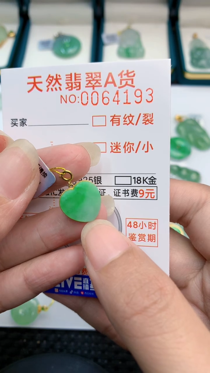 【闪购商品】翡翠颈饰18K金镶嵌            8