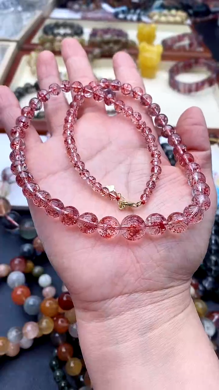 【闪购商品】水晶项链未镶嵌金草莓
