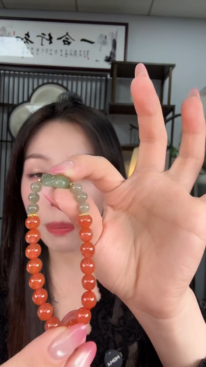 未镶嵌1南红玛瑙  B6393 多样性发货其一