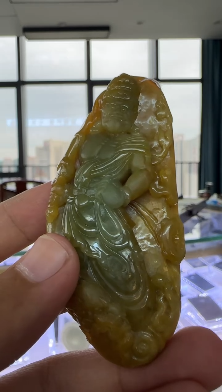 翡翠未镶嵌颈饰天然翡翠A货孤品一件