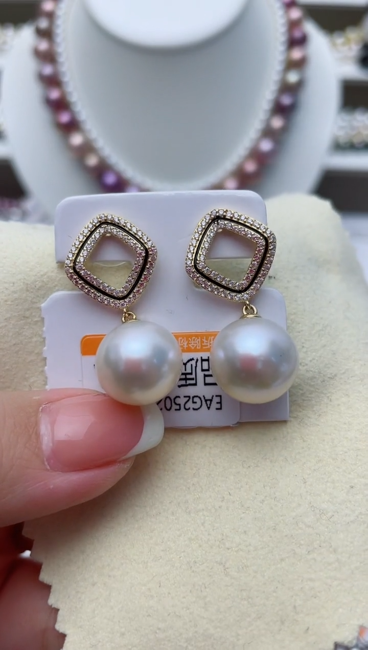 【闪购商品】淡水珍珠耳饰银S925镶嵌W21