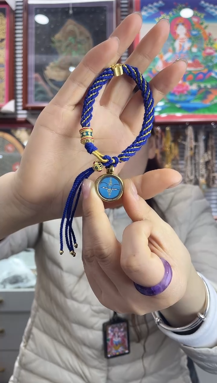 吊坠纯手绘唐卡（非质量问题不退不换）1.5药师眼睛+手绳