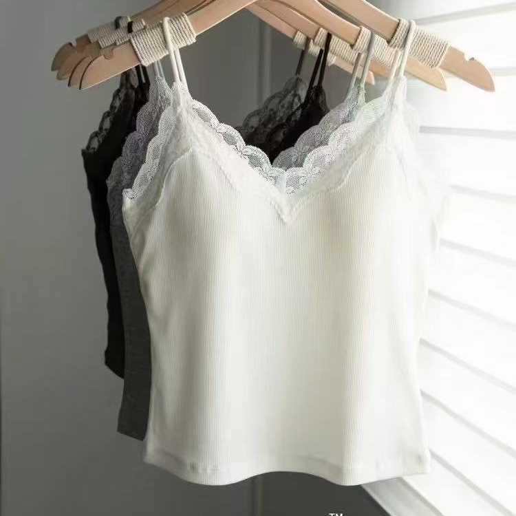 虞书欣同款无尺码舒服蕾春新款无痕蕾丝背心吊带文胸内衣女