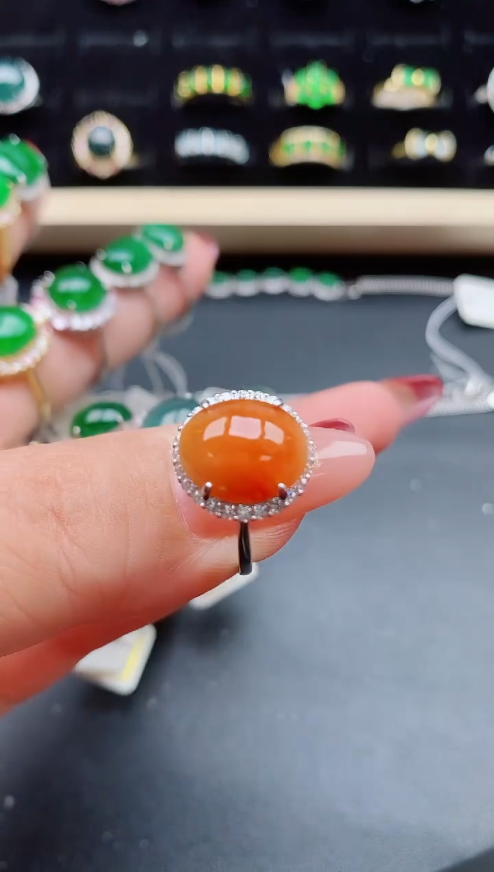 【闪购商品】翡翠戒指银S925镶嵌50850