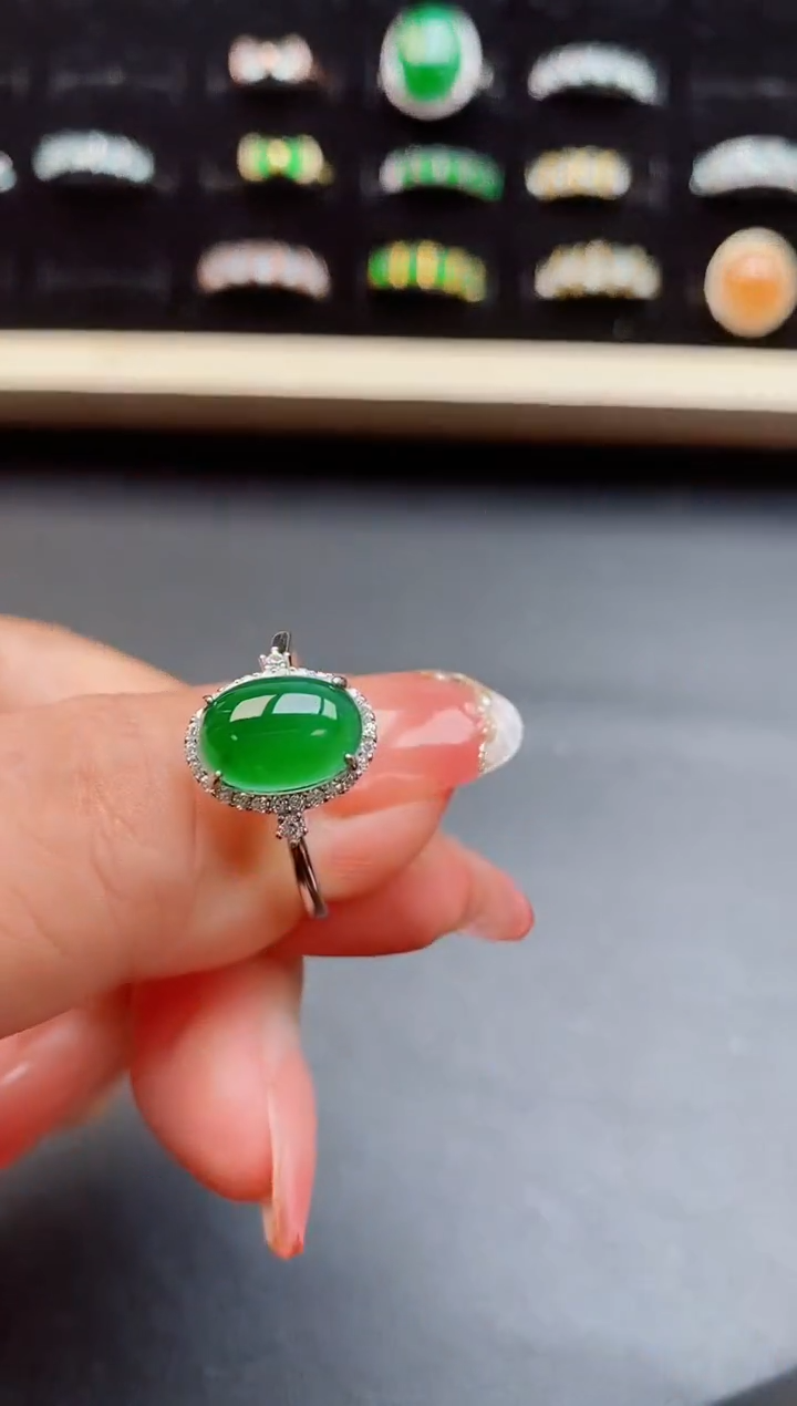 【闪购商品】翡翠戒指银S925镶嵌1212