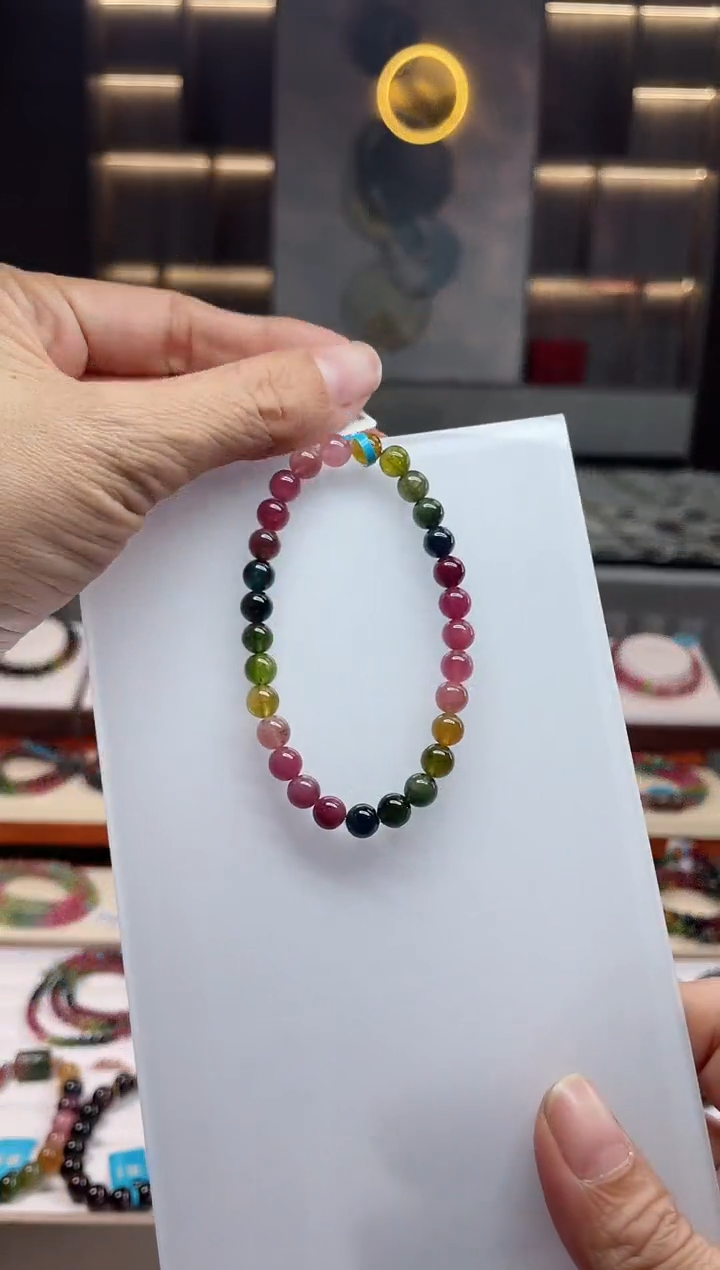 单圈手串未镶嵌碧玺（多样性发一条）Q