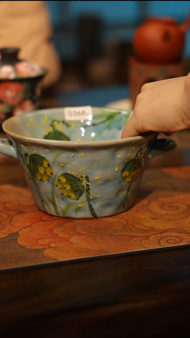 陶瓷景德镇高温釉下彩手工手绘款式@A0368@