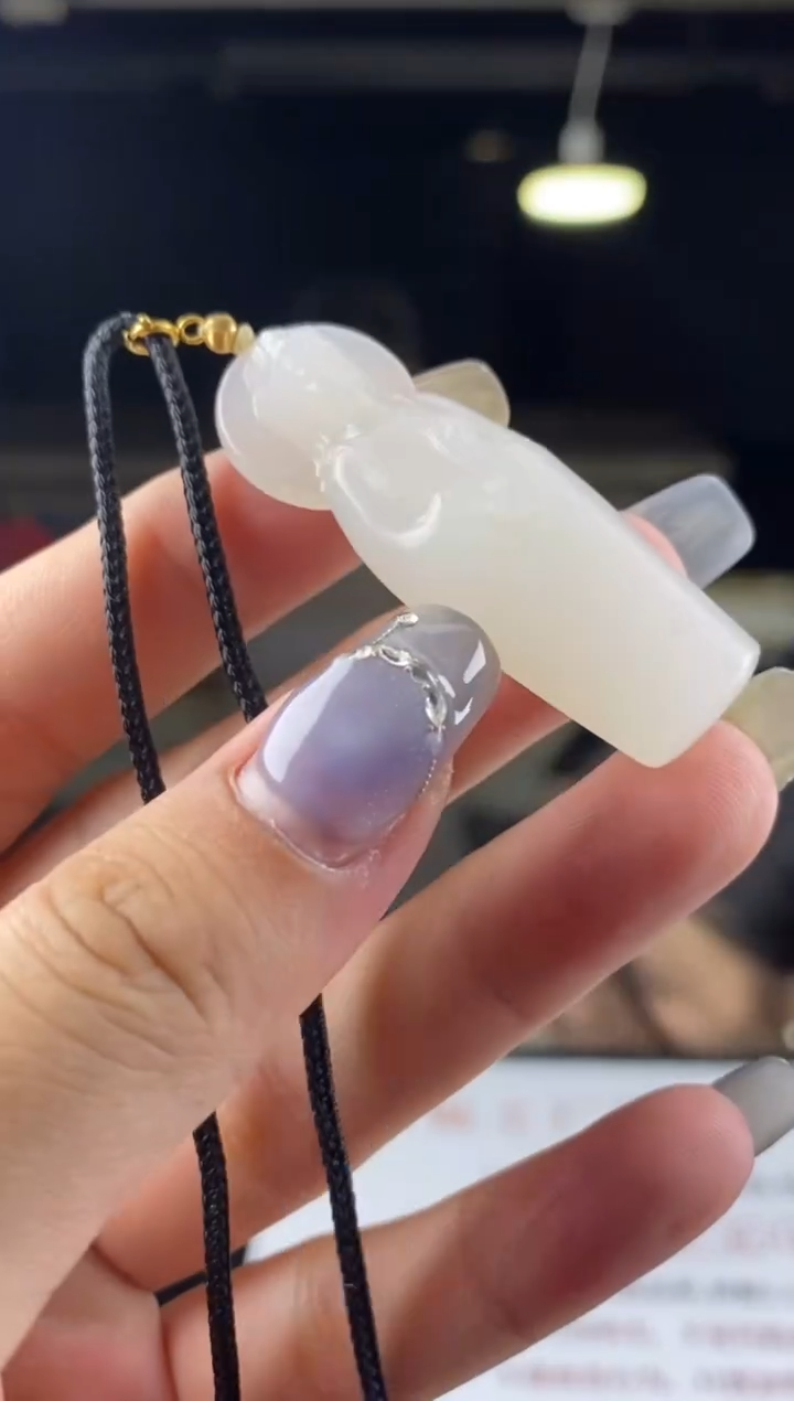 和田玉18K金镶嵌项链多样性-项链-X3037