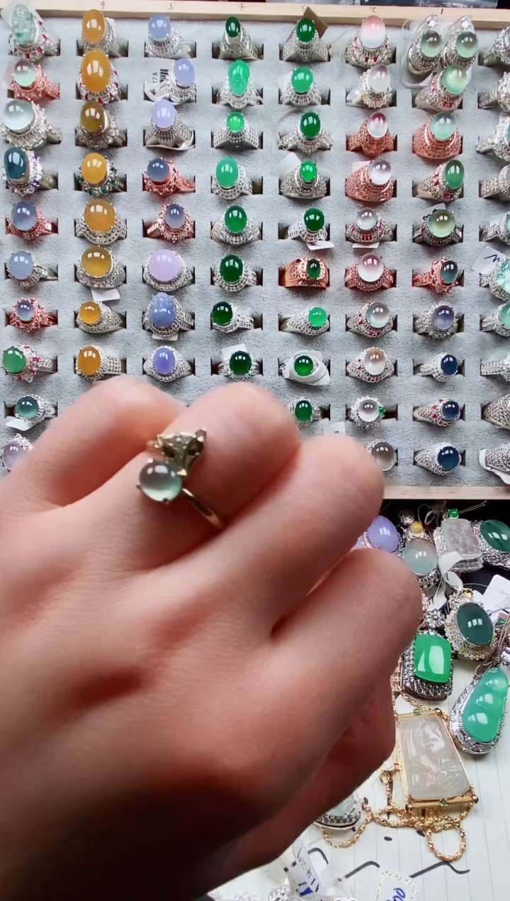 【闪购商品】翡翠戒指银S925镶嵌盘主女戒专场