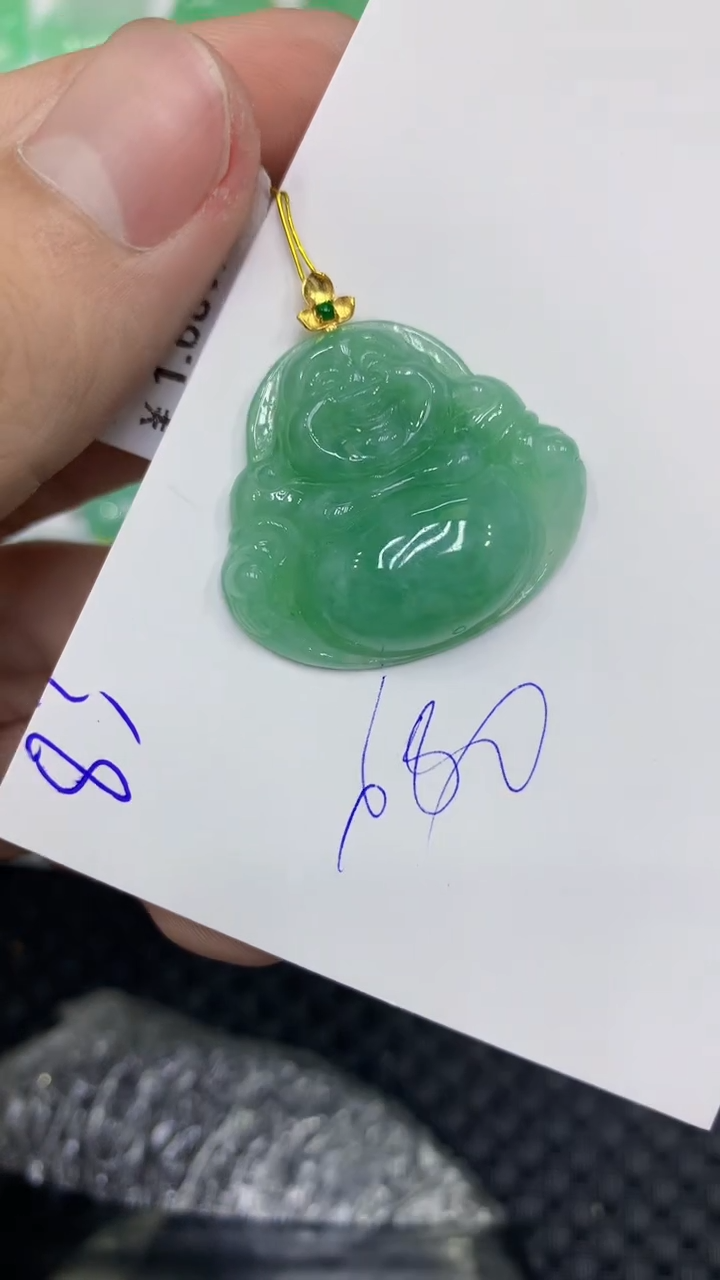 颈饰18K金镶嵌翡翠翡翠11111