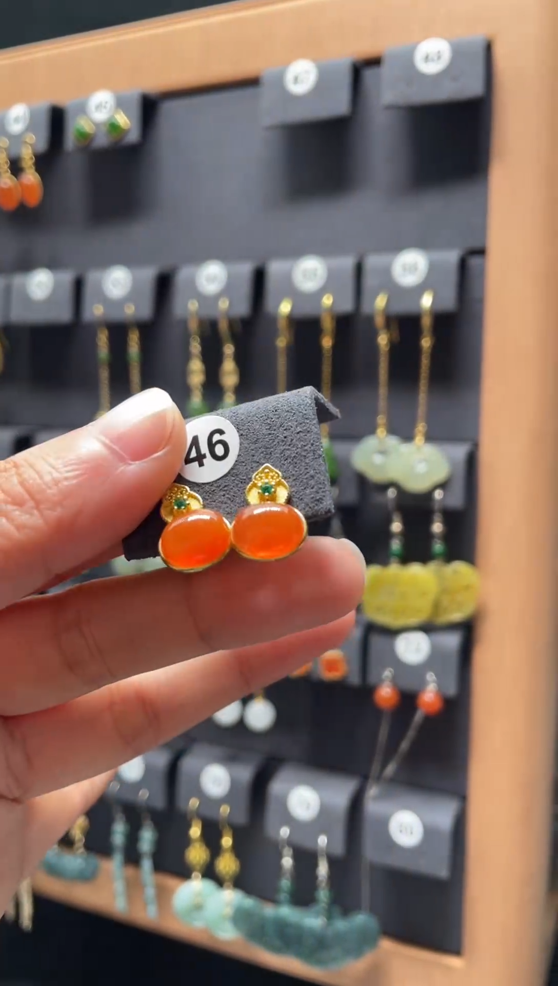 【闪购商品】南红玛瑙耳饰银S925镶嵌0046