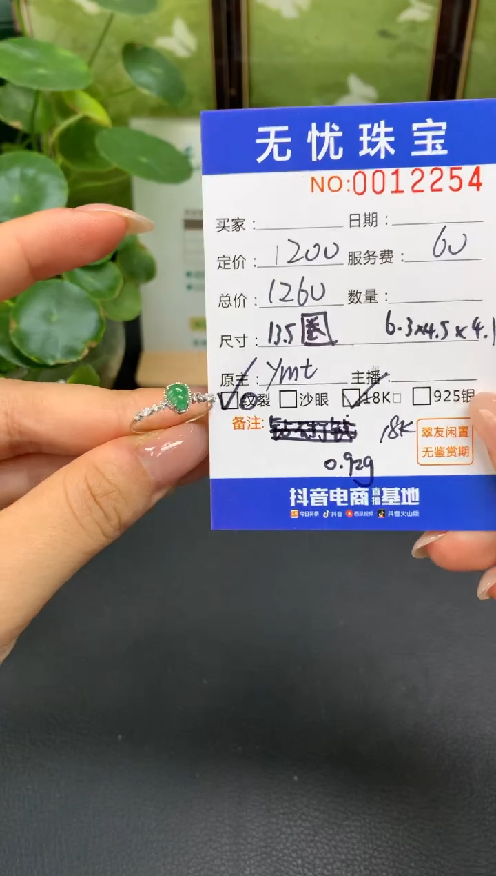 18K金镶嵌定制翡翠l****乐C225