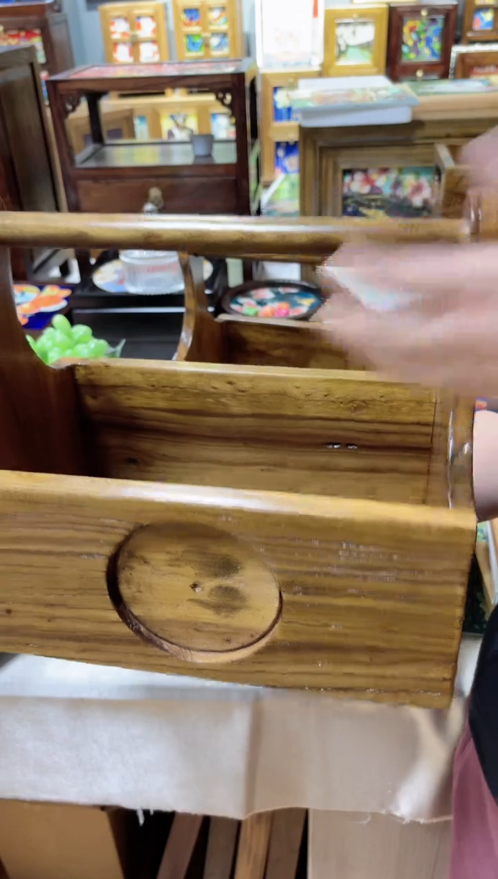 【闪购商品】瓷片老榆木提梁收纳盒特价福利