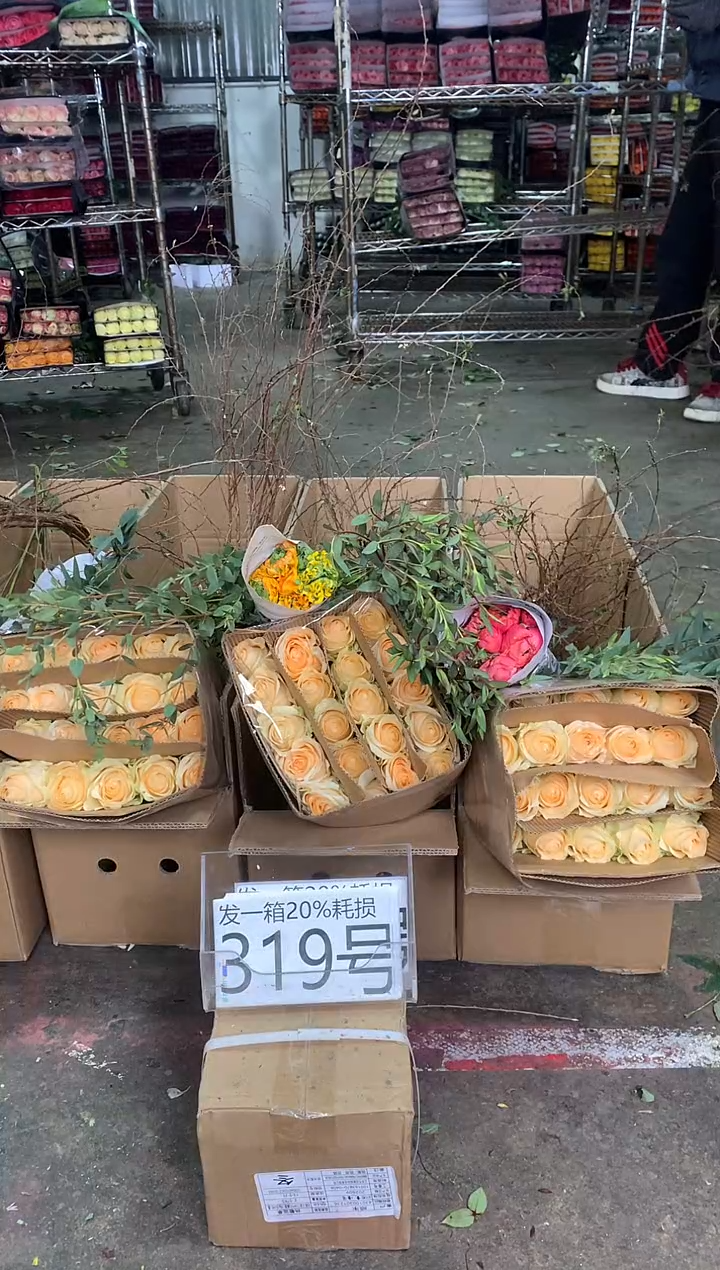319号♥中通不指定随机颜色含20%耗损发一箱鲜花