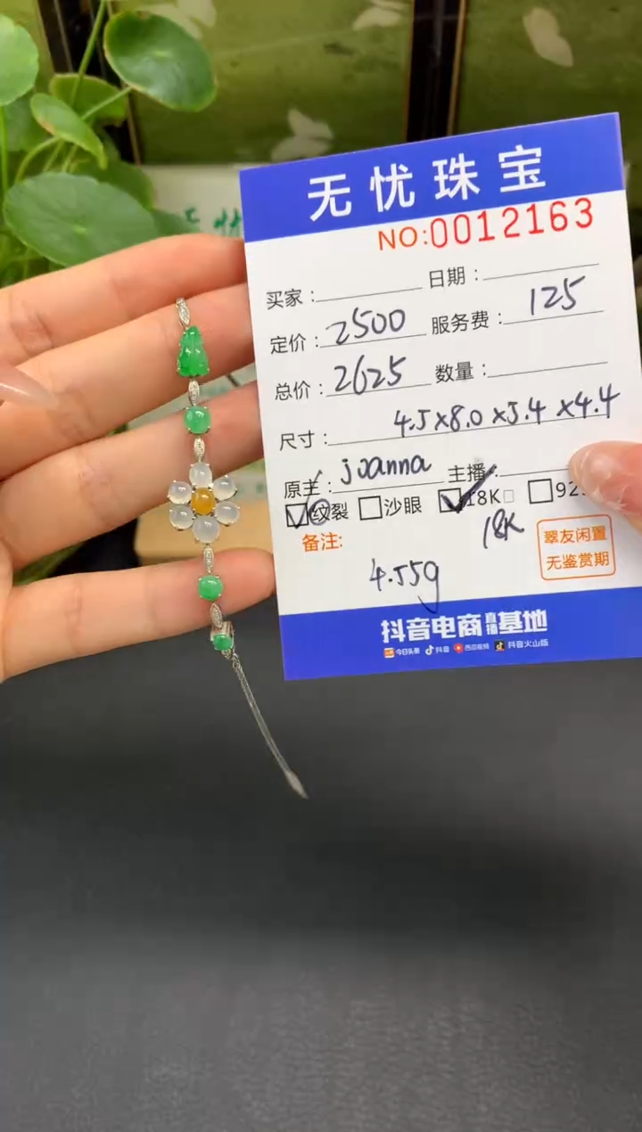 18K金镶嵌定制翡翠雷****✨D366