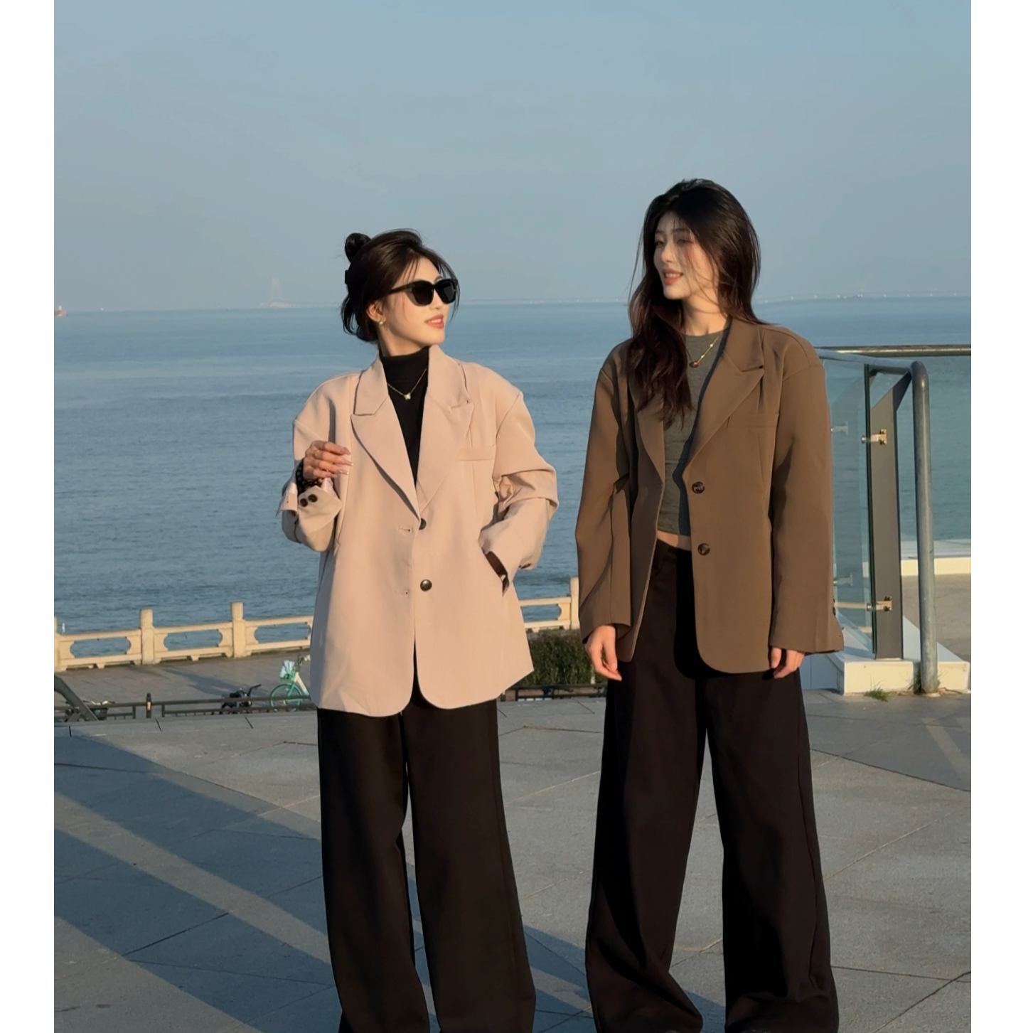 ENEN~新款轻奢高级设计小众气质西装外套