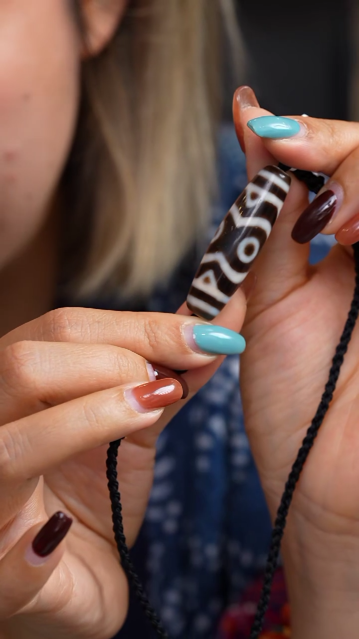 玛瑙/玉髓颈饰未镶嵌金刚莲花三锁骨链