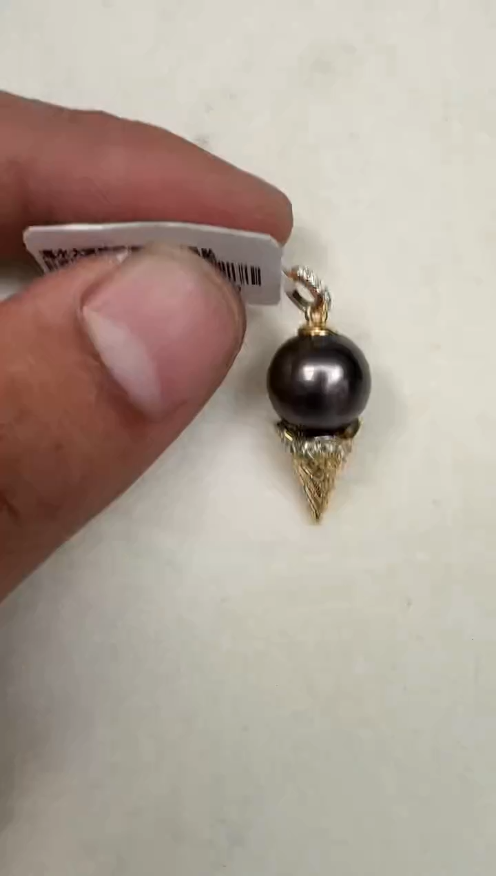 颈饰银S925镶嵌海水珍珠吊坠