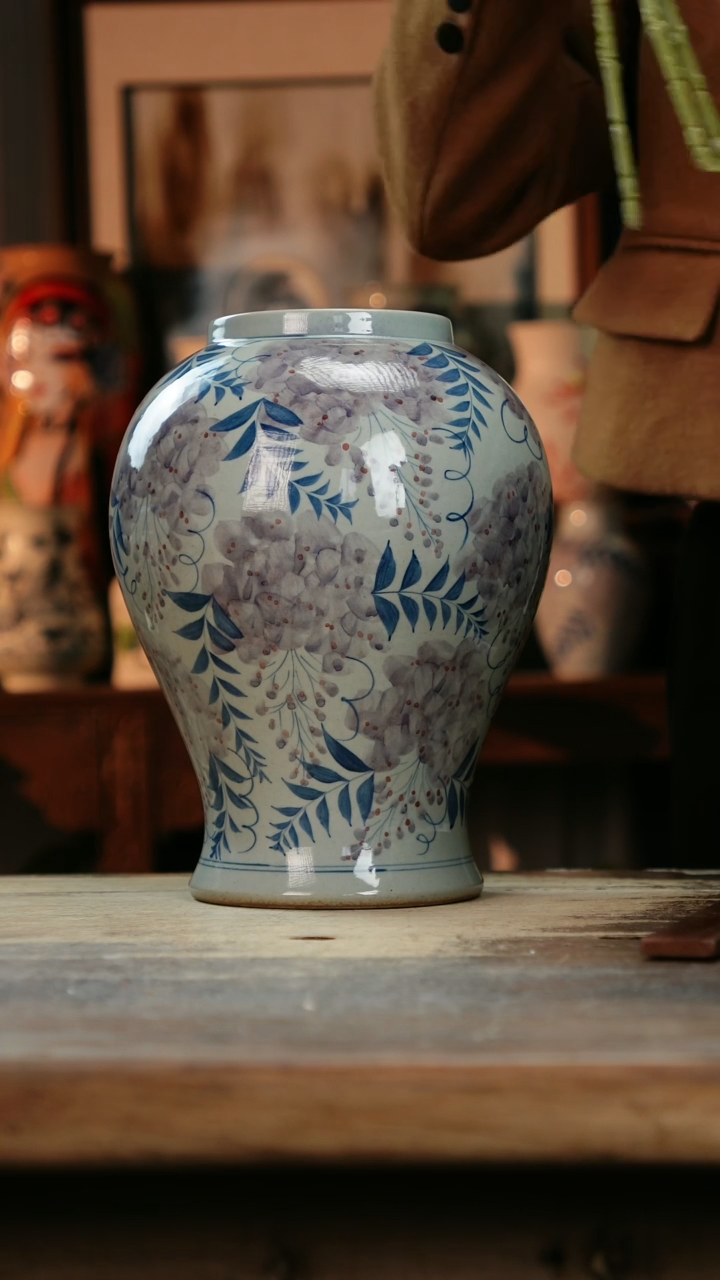 【闪购商品】瓷片景德镇纯手工釉下彩精品花瓶