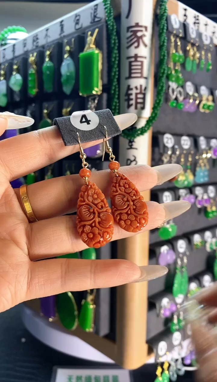 【闪购商品】翡翠耳饰银S925镶嵌4.....