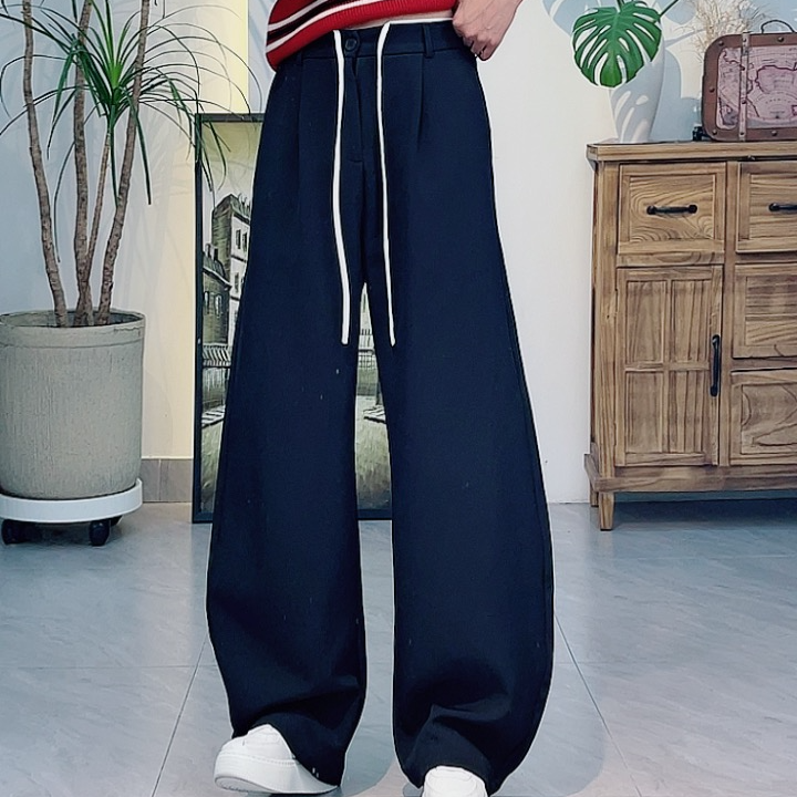 秋冬加厚休闲风慵懒风日式时尚垂感免烫抗皱休闲弯刀休闲裤K2616