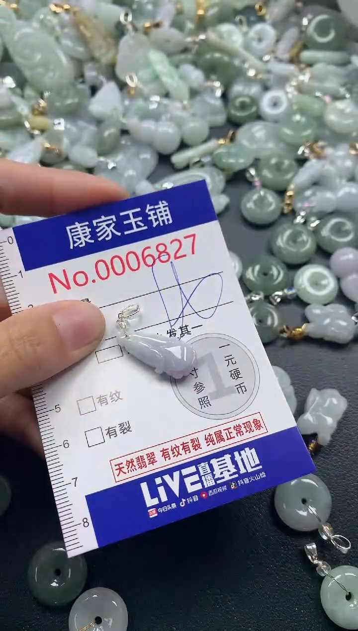 吊坠(不含链)未镶嵌翡翠6827