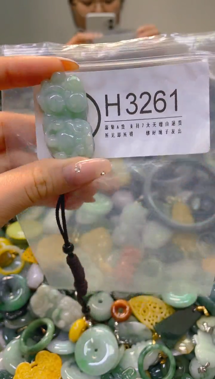 翡翠未镶嵌颈饰/H/翡翠A货,1件也是批发价
