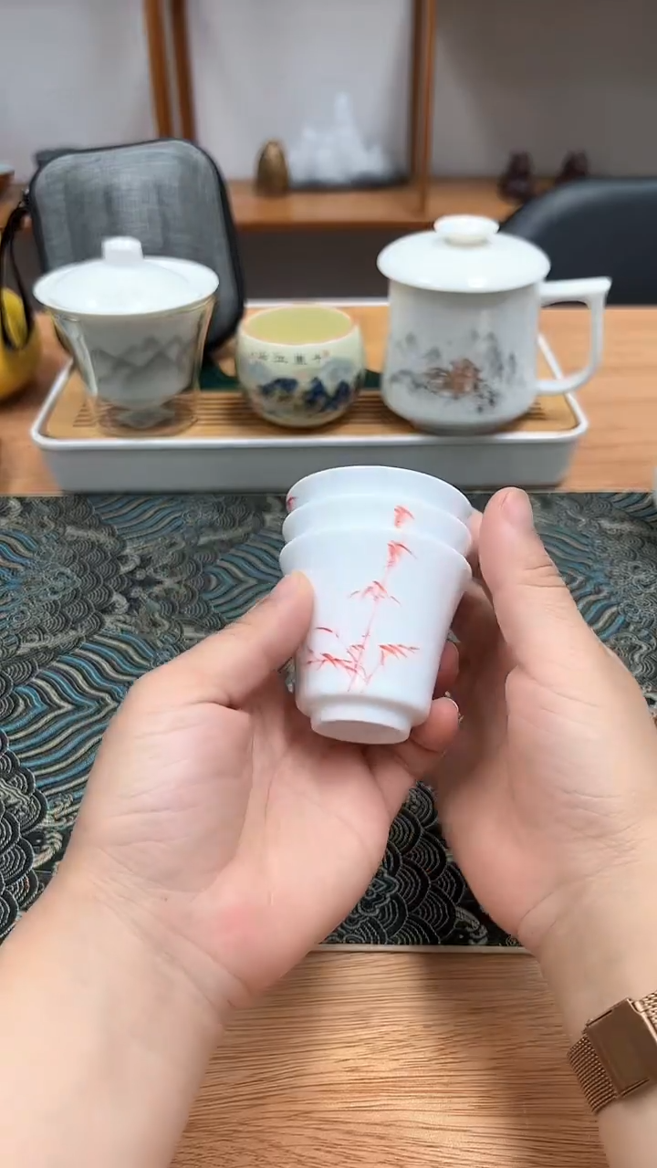 德化陶瓷茶具3个装302