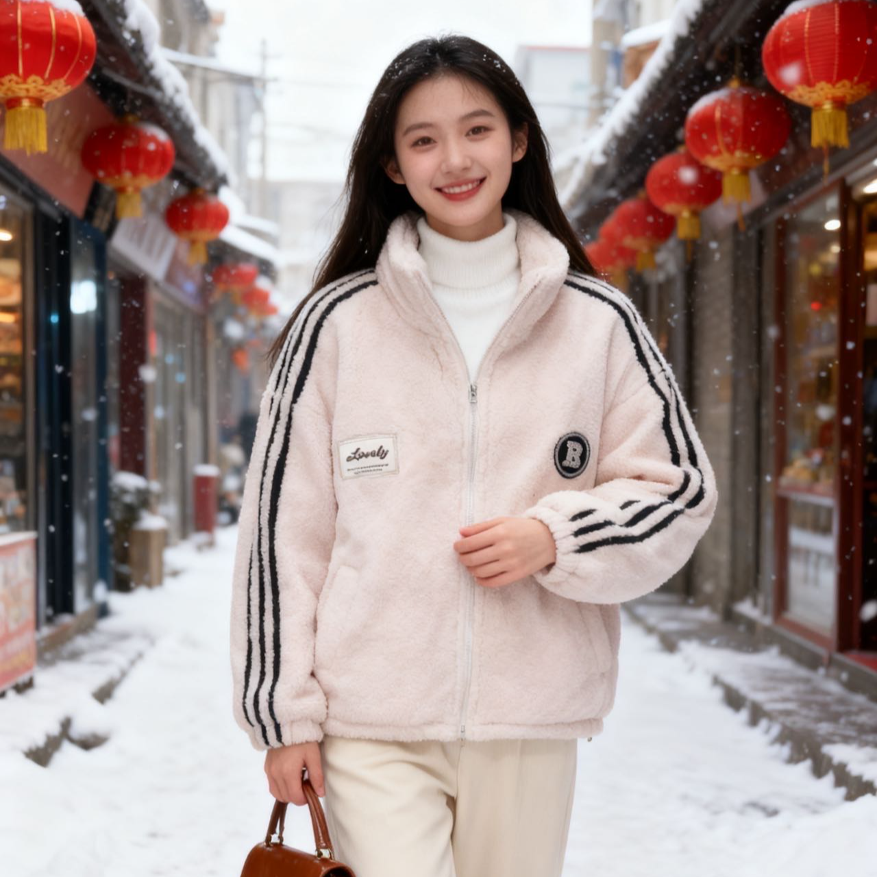 9620969高端专享老林家儿童冬款毛毛外套杏色（靠谱）