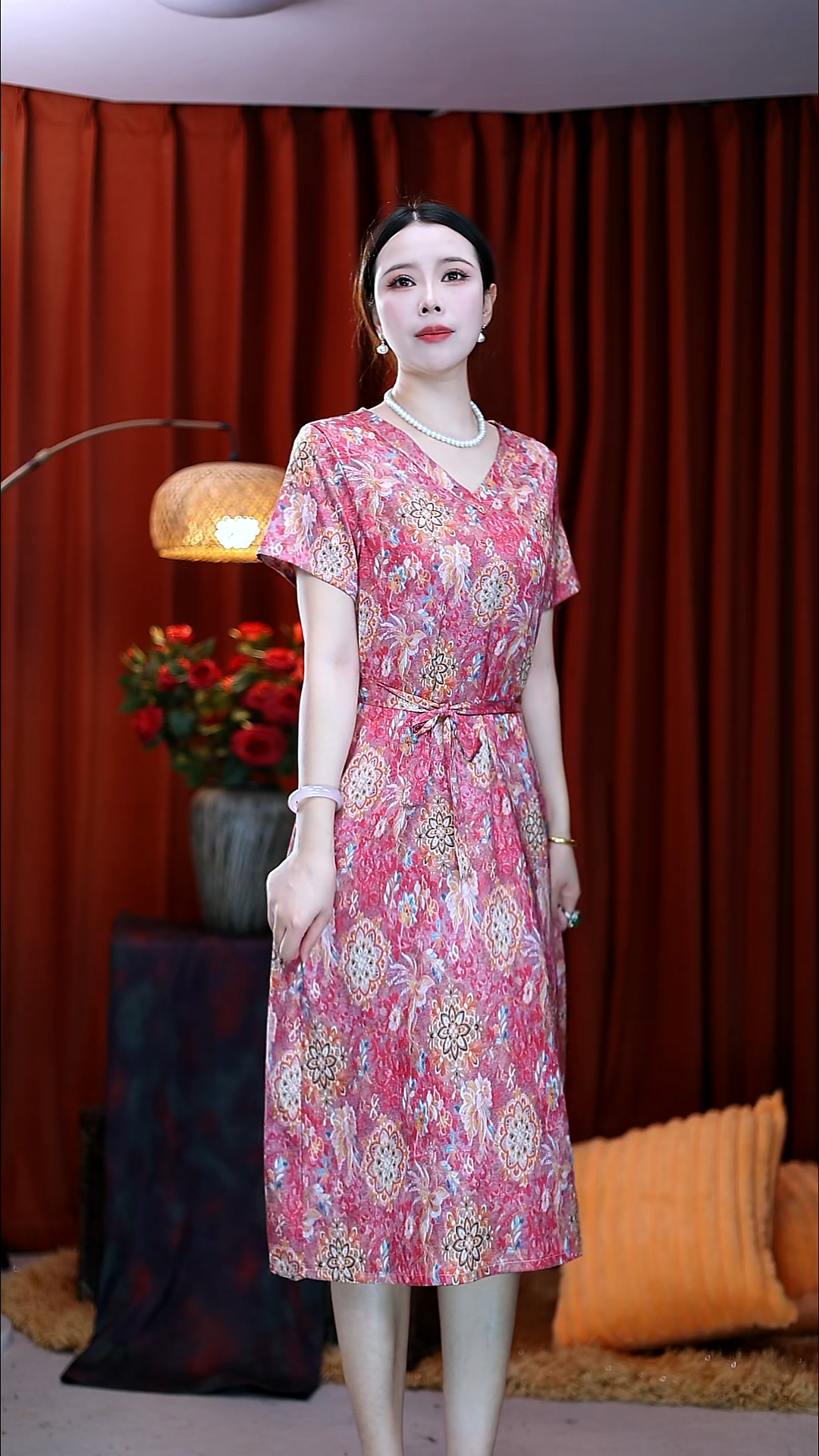 （月光花）X645百搭休闲风女装中老年女装长裙妈妈装