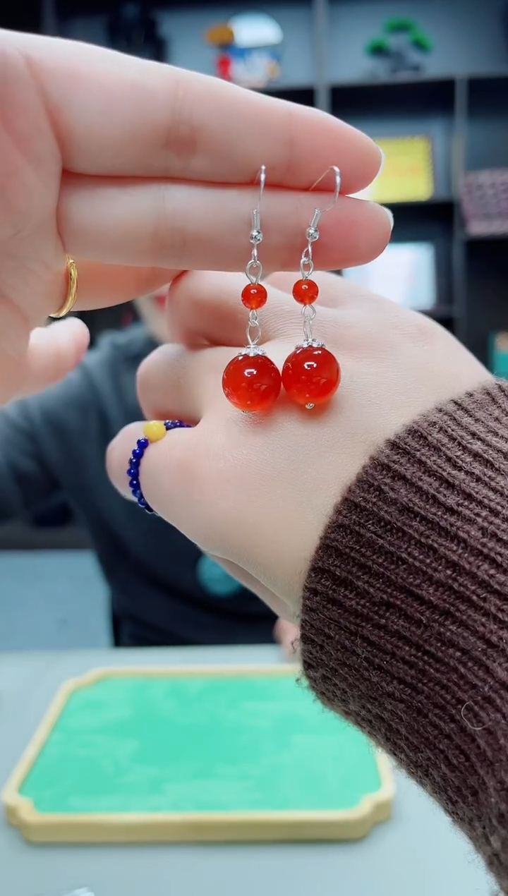 未镶嵌耳钉玛瑙/玉髓409