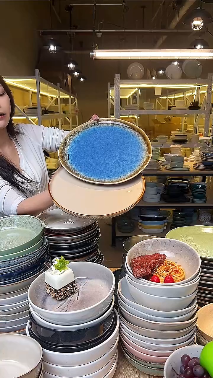 瓷01外贸尾货窑变釉下彩默认微瑕