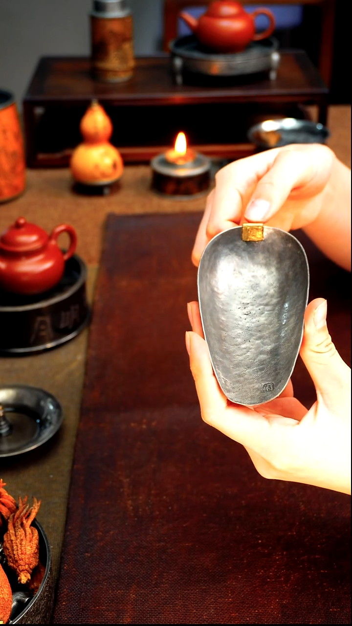 6558 纯锡茶则12*6