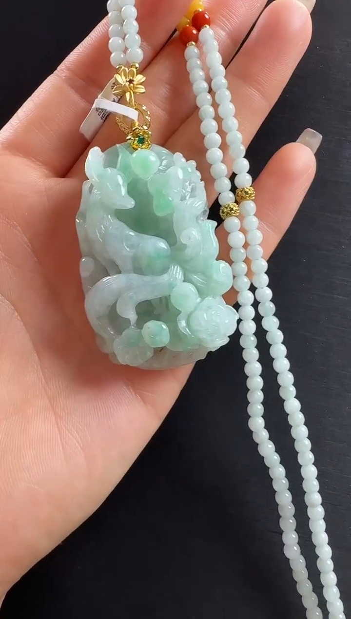 颈饰未镶嵌翡翠九尾