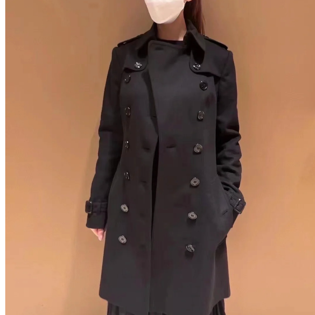 99新 BURBERRY/博柏利 博柏利秋冬奢侈品风衣UK6码11390女装外套