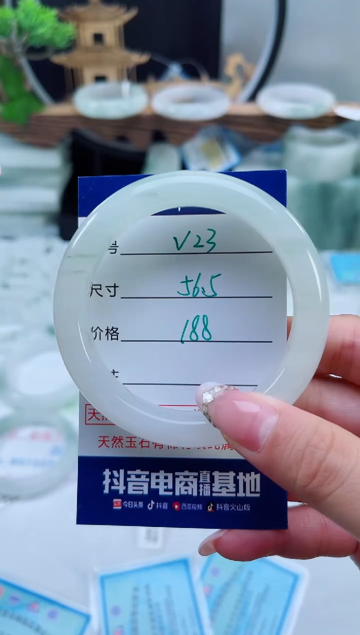 未镶嵌手镯石英质玉（天山翠）23
