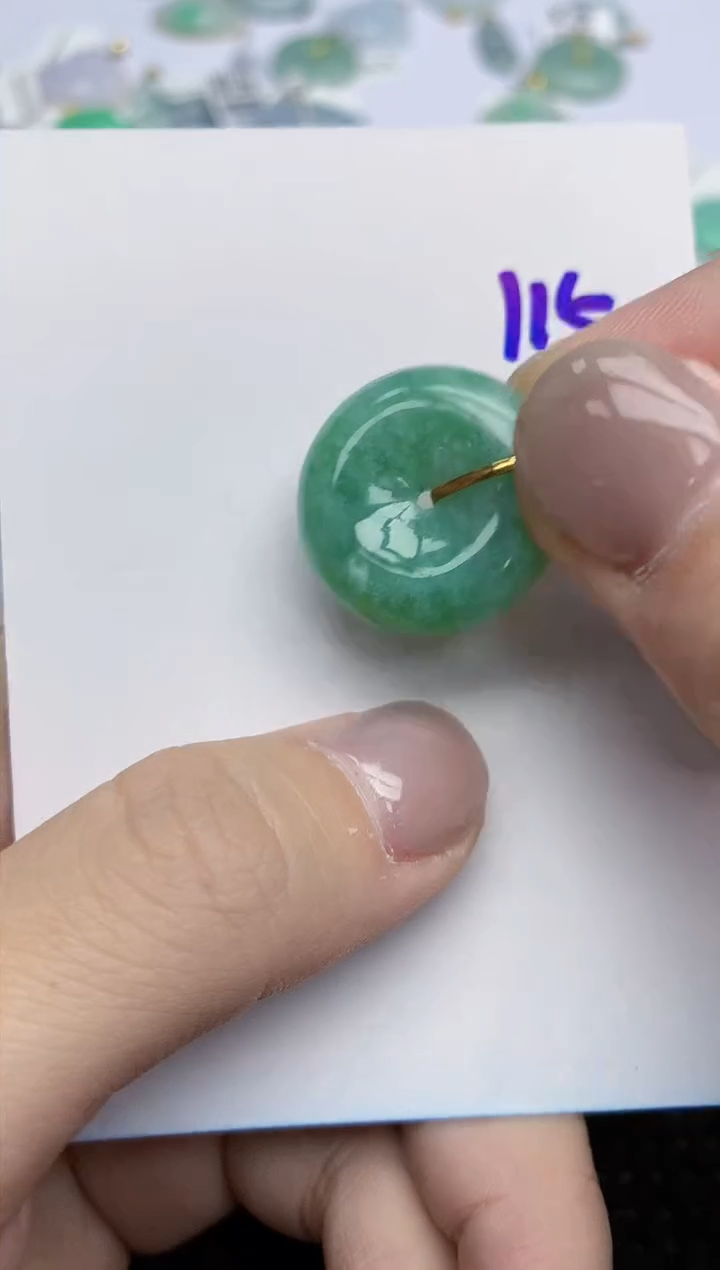 【闪购商品】翡翠颈饰18K金镶嵌天然翡翠A货