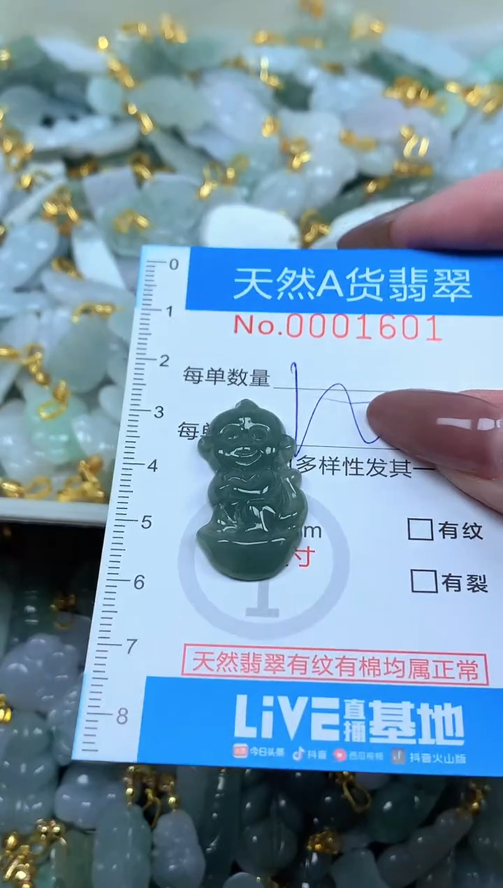 颈饰未镶嵌翡翠净货挂件-1601